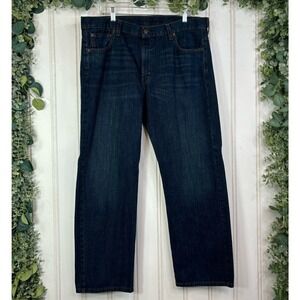 Levi's 569 Mens W36 L30 Loose Straight Fit Dark Wash Denim Jeans Casual